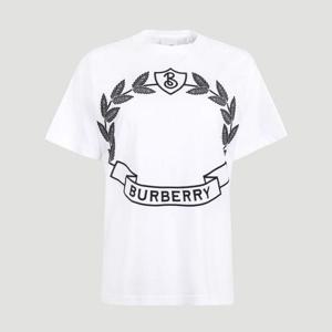 (여성) 버버리 23SS 월계수 로고 화이트 티셔츠 8066940 A1464