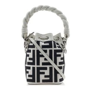 펜디 몬트레조 FF 자수 캔버스 미니백 화이트 8BS010ANY3F1LAF