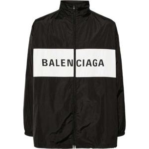 24SS 발렌시아가 로고 프린트 블랙 집업 자켓 725302 TPO06 1000