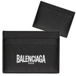 발렌시아가 그레인 레더 카드 지갑 블랙 화이트 594309 2UQT3 1090