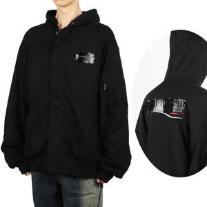 발렌시아가 657115 TNVG2 1089 패디드 후드 봄버 자켓