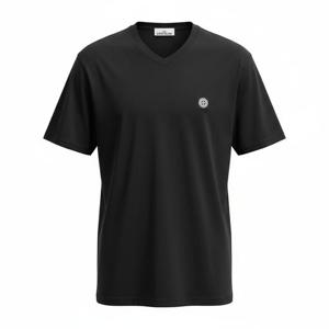 스톤아일랜드 브이넥 티셔츠 블랙 2100001S0013V0029