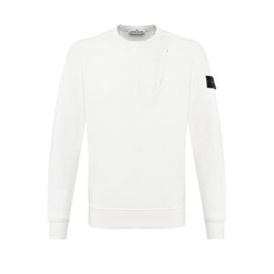 와펜 지퍼 포켓맨투맨 화이트 721563151 V0001