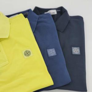 [Stone Island] 스톤 아일랜드 PK 로고 패치 슬림핏 반팔 카라티 761522S67