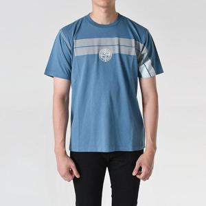 스톤아일랜드 INVERSE STRIPE TWO 반팔티셔츠 블루 761520848 V0046