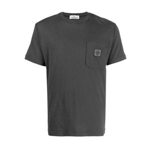 스톤아일랜드 로고 포켓 티셔츠 차콜 761521957 V0065