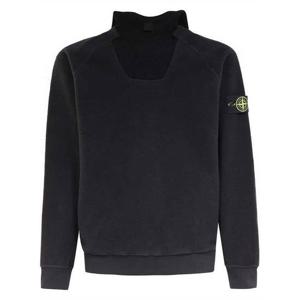 스톤아일랜드 61054 거즈 코튼 나일론 플리스 후드 Sweatshirt Regular 핏 거즈드 후드티 레귤러핏 791561054 V0029