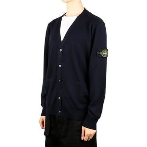 스톤아일랜드 8115511C4 V0020 컴퍼스 배지 울 가디건