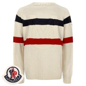 몽클레어 아이보리 울 캐시미어 크루넥 스웨터 9C00001 M1127 P07