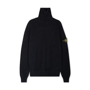 스톤아일랜드 남성 와펜 패치 네이비 블루 니트 7915505A2 V0020