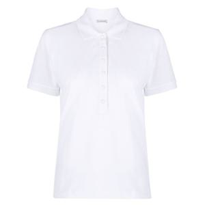 몽클레어 여성 로고 패치 PK 폴로 반팔 화이트 8A0000584720001