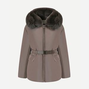 캐리스노트 퍼 믹스 후드 구스다운 점퍼 (CNEWDWA02BR)