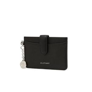 [질스튜어트 ACC] JAWA6E703BK [ZOE] 플라워참장식 소가죽 카드지갑 블랙
