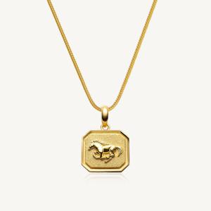 수앤진골드 말 시그넷 펜던트 목걸이 24K 순금 7.5g