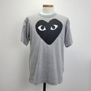 [Comme-des-Garcons] 꼼데 남성 블랙하트 반팔 티셔츠 Gray P1T084