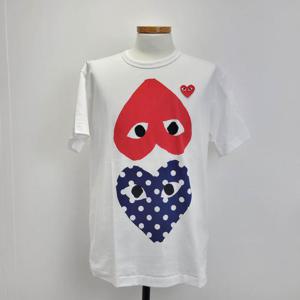 [Comme-des-Garcons] 꼼데 남성 레드와펜 반팔 티셔츠 White P1T240