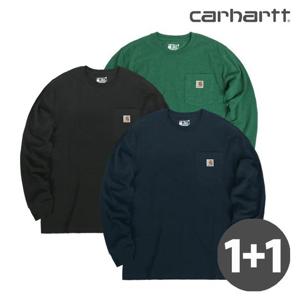 칼하트 남여공용 포켓 긴팔 티셔츠 K126 2장세트