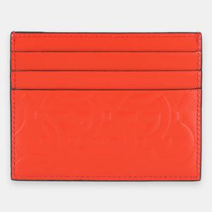 22 SS 페레가모 공용 간치니 로고 패턴 카드지갑(레드) 660904 003
