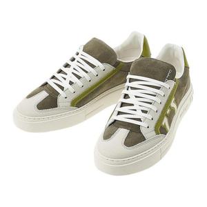 [페라가모] 간치니 로고 패치 스니커즈 BORG5 OLIVO BUS SUEDE 0757669