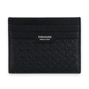 페레가모 여성 모노그램 로고 카드 지갑(블랙) 661571 780076