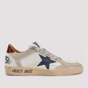 골든구스 볼스타 스웨이드 패널 레이스업 스니커즈 GMF01034 F0