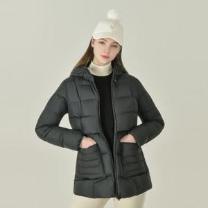 헤지스골프  네이비 여성 포켓 배색 다운 점퍼(HWJU5D903N3)