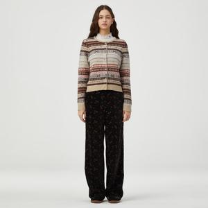 [써스데이아일랜드][여성]자카드 라운드넥 니트 가디건(T258MCD259W)