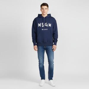 MSGM 브러쉬드 로고 후드 티셔츠 (3540MM515 237799 89)