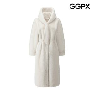 [지지피엑스]베이직 후드 비건 퍼 코트 GPCCT008F