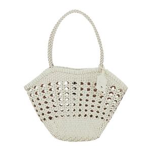 오소이 오픈 위브 리프 숄더백 25SB06003102 WHITE