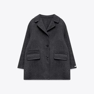 [마리끌레르][정가338,000]투버튼 핸드메이드 울 싱글 코트(MAFDCT03CCH)