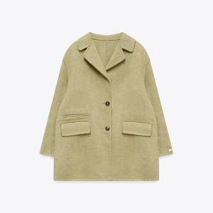 [마리끌레르][정가338,000]투버튼 핸드메이드 울 싱글 코트(MAFDCT03COV)