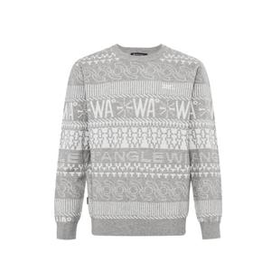 [와이드앵글]남성 CO 노르딕 패턴 라운드 스웨터 M WMW25K52MK