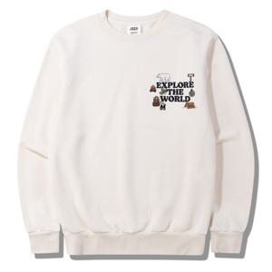 [지프]남여공용 베어 자수 레터링 맨투맨 (JQ4TSU824)