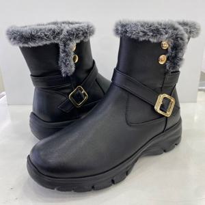 [에스콰이아]여성 퍼 내피 하프부츠 YADWBM611BK HSDT2A GN