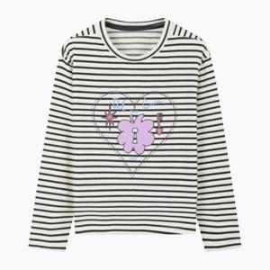 [베네통]프린팅 스트라이프 티셔츠BATS94611