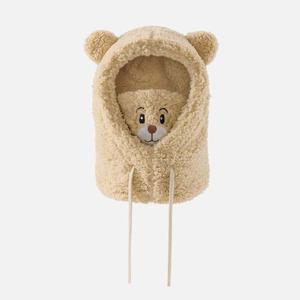 곰돌이 뽀글이 모자 겨울 털 후드 넥워머 M12539