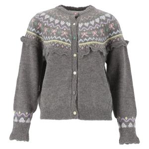 [에이비에프지]플라워 패턴 포인트 러블리 긴팔 니트 가디건 APA1ZY37A