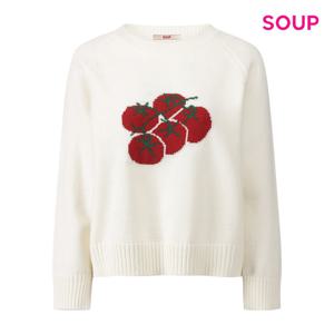 [숲]토마토 그래픽 라운드 니트 S5CLK19