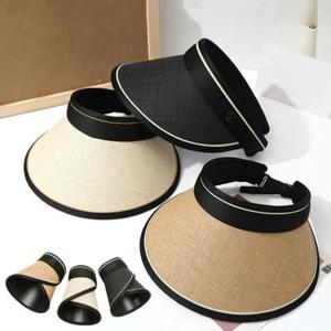 접이식 여름 라탄 썬캡 모자