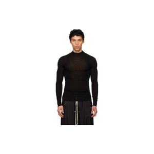 25 FW 릭오웬스 남성 블랙 템플 골지 루페토 스웨터 261232M201015