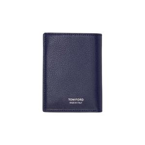 25 FW 톰포드 남성 네이비 T라인 폴딩 카드 지갑 261076M163022