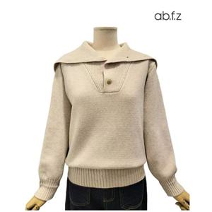 [에이비에프지]빅 카라넥 포인트 긴팔 니트 APA1HW43A