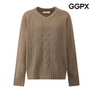 [지지피엑스]V넥 아가일 보송 니트 GQ1KP012F