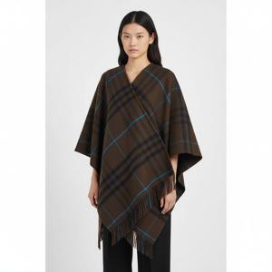 버버리  FW24 여성 체크 프린지 케이프 8090881 ST GC CATEY CAPE C1170