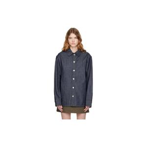25 FW 아페쎄 여성 네이비 데님 셔츠 261252F109000