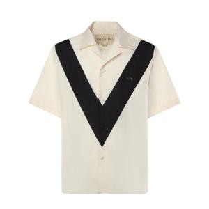 발렌티노 가라바니 반팔 셔츠 8V3AAV11B57 0AN White