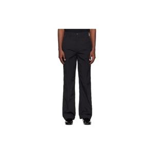 25 FW 드리스반노튼 남성 블랙 태피터 카고 팬츠 261358M191025