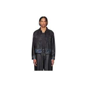 25 FW 아크네 남성 블랙 코팅 데님 재킷 261129M177006