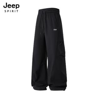 [지프]JEEP SPIRIT 루즈핏 카고 트레이닝 팬츠 블랙 (JSSPPT176)